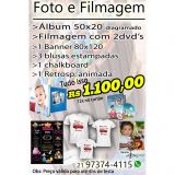 Álbum Encadernado e Filmagem Full Hd.