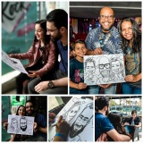 Caricaturas ao vivo, caricatura em festa, CURITIBA