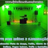 Pista, Telão, Chuva de Prata, Fogos Indoor e Som
