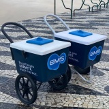 Pipoca, algodão, personalização carrinho e caixa.