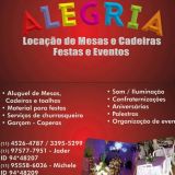 Alegria locações mesas cadeiras e artigos