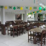Salão para festas com buffet