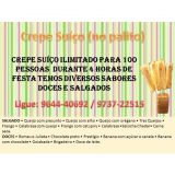 Salgadinhos + crepe no palito