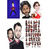 desenho realista e caricatura digital