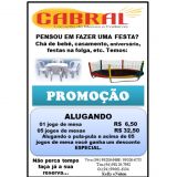 Cabral Locação de Mesas Cadeira Pula Pula em Parau
