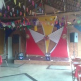 Decoração com Lycra tensionada