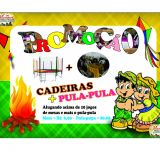 aluguel cadeiras, mesas, toalhas, pula-pula, datas