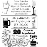 Copos Canudos com Tampa e Canecas de Chopp