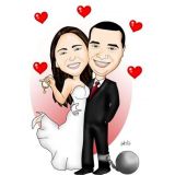 Caricatura sob encomenda e Ao Vivo