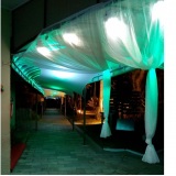 Decoração com tecido malha lycra para todo tipo de