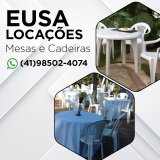 Locação de Mesas, Cadeiras e Toalhas