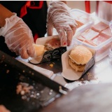 Mini hamburguer para festas