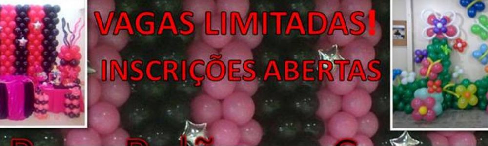 Rosa balões e cursos