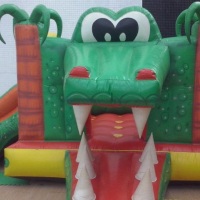 Crocodilo 2 em 1 multi atividades (pula pula e escorrega)crianças de 01 a 10 anos .