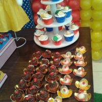 Cupcakes decorado tema Branca de neve e os sete anões
