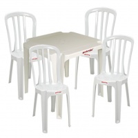 Jogo de 01 Mesa quadrada c/4 cadeiras