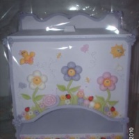 Porta-fralda descartável flor