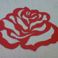 Rosa em MDF