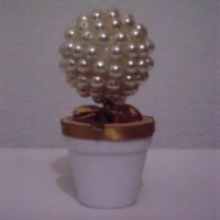 Vasinho de pérolas para lembrança