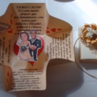 Convite casamento caixnha aberta