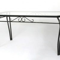 Mesa de Bolo em vidro e ferro