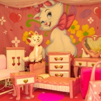 Peças em fibra para decoração. Tema: Gatinha Marrie