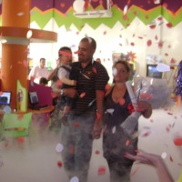 chuva de papel festa infantil 