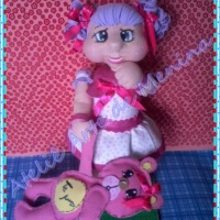 boneca modelada Milena e ursinha