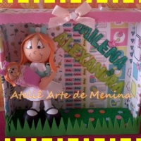 Quadro decorado com fofuchinha Felicia