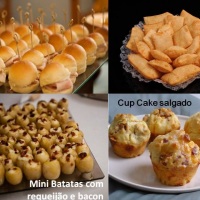 Lanchinhos Gourmet (PICNIC ou coquetel)
MIni lanchinhos de frios, pasteizinhos, batata potato, mini