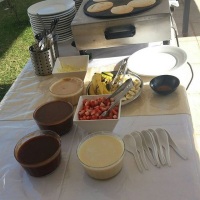 os recheios doces, para finalizar o evento com chave de outro