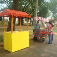 algodão doce e pipoca no zoológico de piracicaba