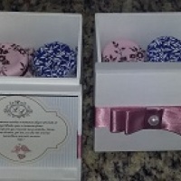 Caixa para padrinhos
02 Brigadeiros de Potinho