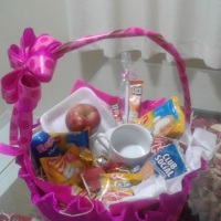 Cesta Café da Manhã Rosa