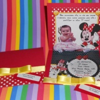 Convite Infantil - Minnie Pop Up