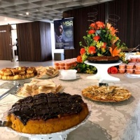 Coffe Break no Evento do Senac SC. Mais de 200 pessoas participaram.