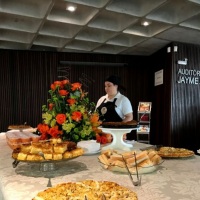 Coffe Break no Evento do Senac SC. Mais de 200 pessoas participaram.