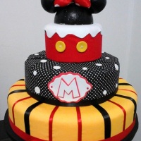 Aluguel de Bolo Minnie Vermelha e amarela Apenas R$30