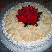 Bolo com chocolate branco