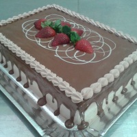 Bolo Morango Com Chocolate