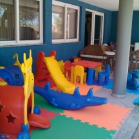 Lindo Espaço Baby com Túnel Vaquinha, Escorregador, Gangorra, Cavalinho, Mesa de Atividades com dese