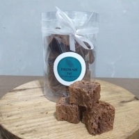 Bordinhas de brownie. 170g. Sabores: tradicional, paçoca, tradicional com nozes, red velvet, oreo, c