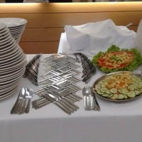 Organização da mesa de crepe