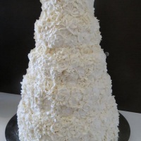 Bolo de casamento todo em glacê real
