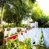 Casamento Junto á natureza no final da tarde, toda estrutura montada e administrada pela Chácara