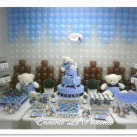 Decoração Ursos Azul e Marrom