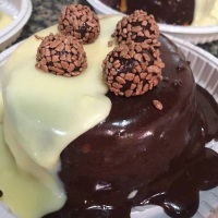 Bolo vulcão dois amores
