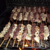 espetinho carne ,frango