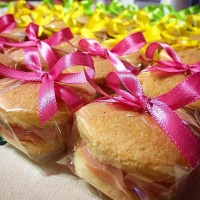 Bem casados, embalagem simples.