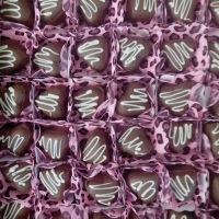 porta-jóia de chocolate, com recheio de doce de leite, chocolate, ou côco (vai na forminha)- R$ 1,50
